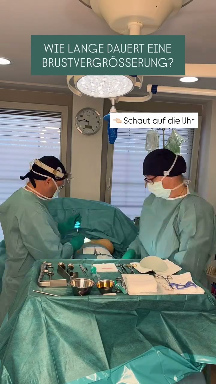 Instagram Reel Dr. Heitland: Wie lange dauert eine Brustvergrößerung?